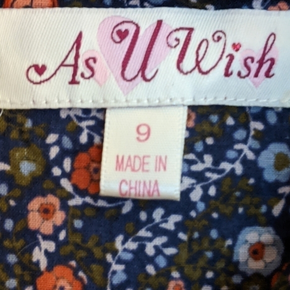 AS U WISH Cap Sleeve Floral Ruffled Dress, Size 9 - Picture 4 of 7